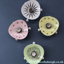 Load image into Gallery viewer, Set of FOUR 1950s Decorative FOLEY Bone China Miniature Candleholders with Tripod Feet
