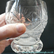 Load image into Gallery viewer, FOUR 1980s WHISKY TUMBLERS Crystal "On the Rocks" Glasses. Prince Regent Pattern by WEBB CORBETT
