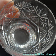 Load image into Gallery viewer, FOUR 1980s WHISKY TUMBLERS Crystal "On the Rocks" Glasses. Prince Regent Pattern by WEBB CORBETT
