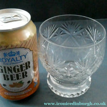 Load image into Gallery viewer, FOUR 1980s WHISKY TUMBLERS Crystal "On the Rocks" Glasses. Prince Regent Pattern by WEBB CORBETT
