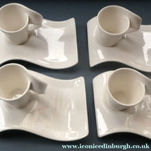 Load image into Gallery viewer, FOUR Villeroy and Boch "New Wave" Espresso Cups and Saucers
