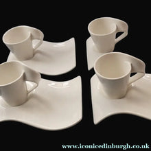Load image into Gallery viewer, FOUR Villeroy and Boch "New Wave" Espresso Cups and Saucers
