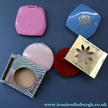Load image into Gallery viewer, JOB LOT: Four Vintage 1950s / 1960s Plastic Powder Compacts by Evette, Goya and Gala of London
