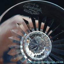Load image into Gallery viewer, FOUR Vintage 1960s Edinburgh Crystal CHAMPAGNE Flute Glasses. Star of Edinburgh 6 1/4 inches
