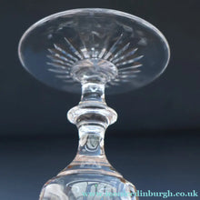 Load image into Gallery viewer, FOUR Vintage 1960s Edinburgh Crystal CHAMPAGNE Flute Glasses. Star of Edinburgh 6 1/4 inches - VINTAGE CRYSTAL GLASSES
