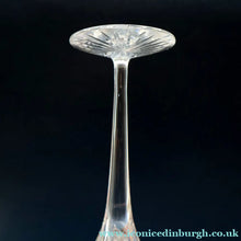 Load image into Gallery viewer, FOUR Vintage Edinburgh Crystal Tall CHAMPAGNE Flute Glasses. SYMPHONY PATTERN. 8 1/2 inches 
