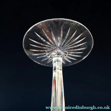 Load image into Gallery viewer, FOUR Vintage Edinburgh Crystal Tall CHAMPAGNE Flute Glasses. SYMPHONY PATTERN. 8 1/2 inches 
