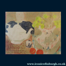 Load image into Gallery viewer, ORIGINAL Colour Lithograph. Impressionist Interior Scene with Lady at a Table Serving High Tea. In the Manner of Pierre Bonnard
