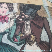 Load image into Gallery viewer, 1820s Original Georgian Print Fashion Satire on Large Hats William Heath
