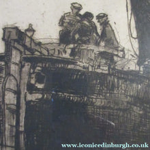 Load image into Gallery viewer, 1906 Pencil Signed Frank Brangwyn Etching The Barge Bruges

