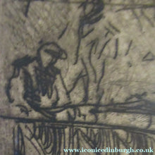 Load image into Gallery viewer, 1906 Pencil Signed Frank Brangwyn Etching The Barge Bruges
