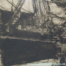 Load image into Gallery viewer, 1906 Pencil Signed Frank Brangwyn Etching The Barge Bruges
