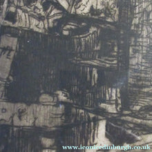 Load image into Gallery viewer, 1906 Pencil Signed Frank Brangwyn Etching The Barge Bruges
