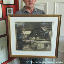 Load image into Gallery viewer, Frank Brangwyn Pencil Signed Etching The Mill Wheel Montreuil
