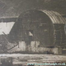 Load image into Gallery viewer, Frank Brangwyn Pencil Signed Etching The Mill Wheel Montreuil
