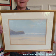 Load image into Gallery viewer, John Widgery Watercolour Painting of Newquay Beach Cornwall
