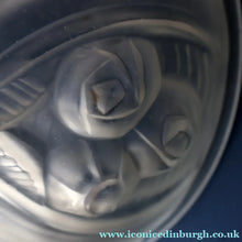 Load image into Gallery viewer, FRENCH Art Deco Opalescent Glass Shade with Roses &amp; Geometric Decoration. Marked on the Rim: Nova Depose
