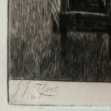 Load image into Gallery viewer, French Art: James TISSOT (1836 - 1902). The Hammock or Le Hamac (1880). Etching and Drypoint. Framed
