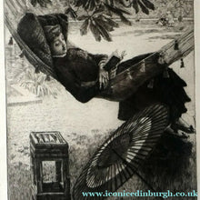 Load image into Gallery viewer, French Art: James TISSOT (1836 - 1902). The Hammock or Le Hamac (1880). Etching and Drypoint. Framed
