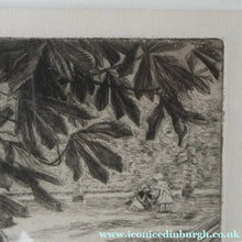 Load image into Gallery viewer, French Art: James TISSOT (1836 - 1902). The Hammock or Le Hamac (1880). Etching and Drypoint. Framed
