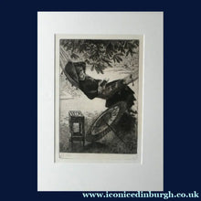 Load image into Gallery viewer, French Art: James TISSOT (1836 - 1902). The Hammock or Le Hamac (1880). Etching and Drypoint. Framed
