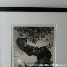 Load image into Gallery viewer, French Art: James TISSOT (1836 - 1902). The Hammock or Le Hamac (1880). Etching and Drypoint. Framed
