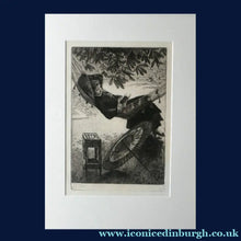 Load image into Gallery viewer, French Art: James TISSOT (1836 - 1902). The Hammock or Le Hamac (1880). Etching and Drypoint. Framed
