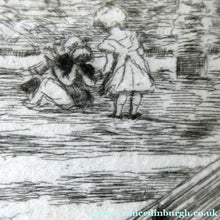 Load image into Gallery viewer, French Art: James TISSOT (1836 - 1902). The Hammock or Le Hamac (1880). Etching and Drypoint. Framed
