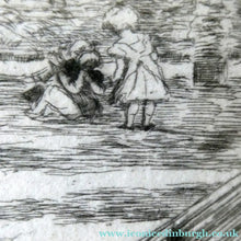 Load image into Gallery viewer, French Art: James TISSOT (1836 - 1902). The Hammock or Le Hamac (1880). Etching and Drypoint. Framed
