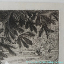 Load image into Gallery viewer, French Art: James TISSOT (1836 - 1902). The Hammock or Le Hamac (1880). Etching and Drypoint. Framed

