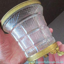 Load image into Gallery viewer, FRENCH (probably Baccarat) Cut Crystal Ice Pail with Gilt Bronze / Ormolu Mounts and Lion Paws Feet. 5 1/4 inches

