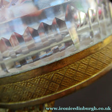 Load image into Gallery viewer, FRENCH (probably Baccarat) Cut Crystal Ice Pail with Gilt Bronze / Ormolu Mounts and Lion Paws Feet. 5 1/4 inches
