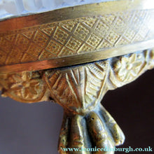 Load image into Gallery viewer, FRENCH (probably Baccarat) Cut Crystal Ice Pail with Gilt Bronze / Ormolu Mounts and Lion Paws Feet. 5 1/4 inches
