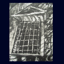 Load image into Gallery viewer, SCOTTISH ART. 1980s Large Etching by Jo Ganter (RSA). Prison (Carceri) Construction Series. Pencil Signed
