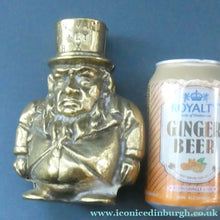 Load image into Gallery viewer, 1900s ANTIQUE Brass Money Box or Coin Bank in the Shape of Paul Kruger. President of the Transvaal
