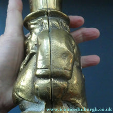 Load image into Gallery viewer, 1900s ANTIQUE Brass Money Box or Coin Bank in the Shape of Paul Kruger. President of the Transvaal
