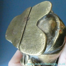 Load image into Gallery viewer, 1900s ANTIQUE Brass Money Box or Coin Bank in the Shape of Paul Kruger. President of the Transvaal
