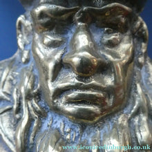 Load image into Gallery viewer, 1900s ANTIQUE Brass Money Box or Coin Bank in the Shape of Paul Kruger. President of the Transvaal
