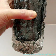 Load image into Gallery viewer, Genuine 1960s WHITEFRIARS Pewter Cylinder "Bark" vase by Geoffrey Baxter; 7 1/2 inches
