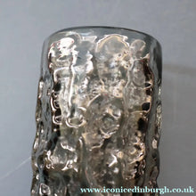 Load image into Gallery viewer, Genuine 1960s WHITEFRIARS Pewter Cylinder "Bark" vase by Geoffrey Baxter; 7 1/2 inches
