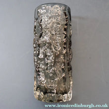 Load image into Gallery viewer, Genuine 1960s WHITEFRIARS Pewter Cylinder "Bark" vase by Geoffrey Baxter; 7 1/2 inches

