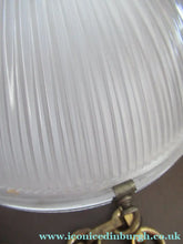 Load image into Gallery viewer, Three Part Holophane Prismatic Hanging Pendant Light Shade 1920s
