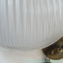 Load image into Gallery viewer, Three Part Holophane Prismatic Hanging Pendant Light Shade 1920s
