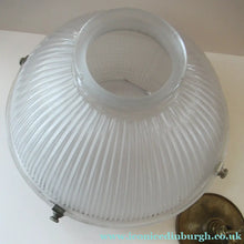 Load image into Gallery viewer, Three Part Holophane Prismatic Hanging Pendant Light Shade 1920s
