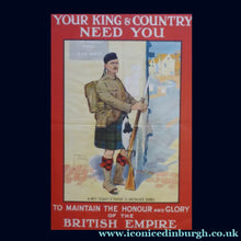 Load image into Gallery viewer, GENUINE Antique WWI Recruitment Poster. Published 1914. Wee Scrap O' Paper by Lawson Wood (1878 - 1957)
