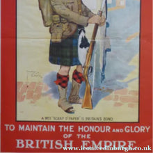 Load image into Gallery viewer, GENUINE Antique WWI Recruitment Poster. Published 1914. Wee Scrap O' Paper by Lawson Wood (1878 - 1957)
