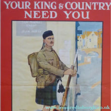 Load image into Gallery viewer, GENUINE Antique WWI Recruitment Poster. Published 1914. Wee Scrap O' Paper by Lawson Wood (1878 - 1957)
