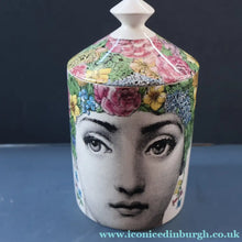 Load image into Gallery viewer, Genuine FORNASETTI Profumi Italian Ceramic Lidded Pot with Original Candle

