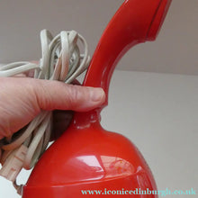 Load image into Gallery viewer, SWEDISH 1950s Ericofon Ericsson Red COBRA Telephone Rotary Dial. WORKING
