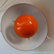 Load image into Gallery viewer, Genuine Vintage DANISH 1960s VERNER PANTON Pendant "Flowerpot" Metal Lampshade. Tangerine Enamel Finish

